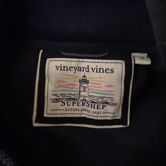 Vineyard Vines Nautical Icons Supershep Fleece Half Zip Pullover - Picture 4 of 5